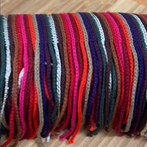 Coldwater Creek rayon blend multi color striped fringe scarf - Picture 5 of 5
